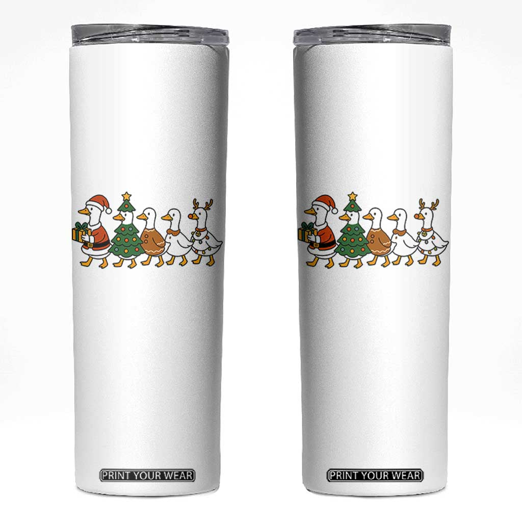 Funny Christmas Silly Goose Poultry Animal Lovers Skinny Tumbler TS11 White Print Your Wear