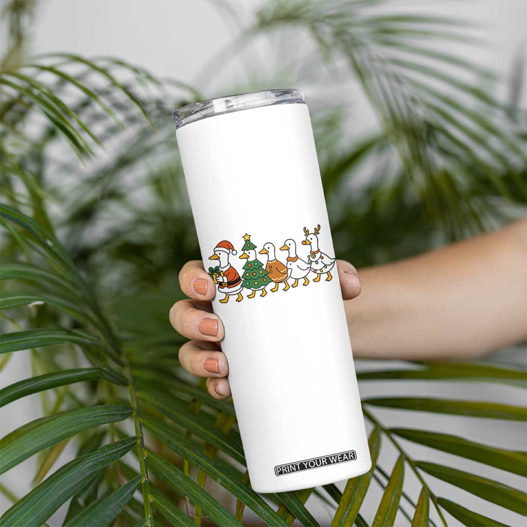 Funny Christmas Silly Goose Poultry Animal Lovers Skinny Tumbler TS11 Print Your Wear