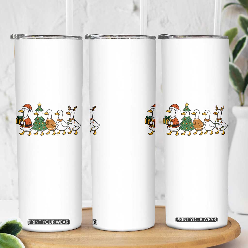 Funny Christmas Silly Goose Poultry Animal Lovers Skinny Tumbler TS11 Print Your Wear