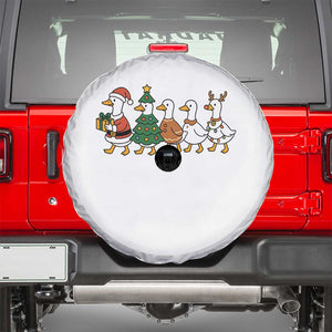 Funny Christmas Silly Goose Poultry Animal Lovers Spare Tire Cover TS11 White Print Your Wear