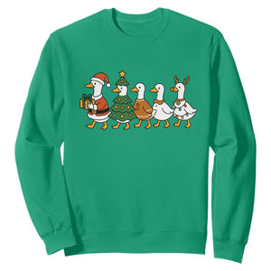 Funny Christmas Silly Goose Poultry Animal Lovers Sweatshirt TS11 Irish Green Print Your Wear