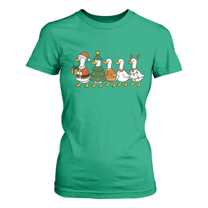 Funny Christmas Silly Goose Poultry Animal Lovers T Shirt For Women TS11 Irish Green Print Your Wear