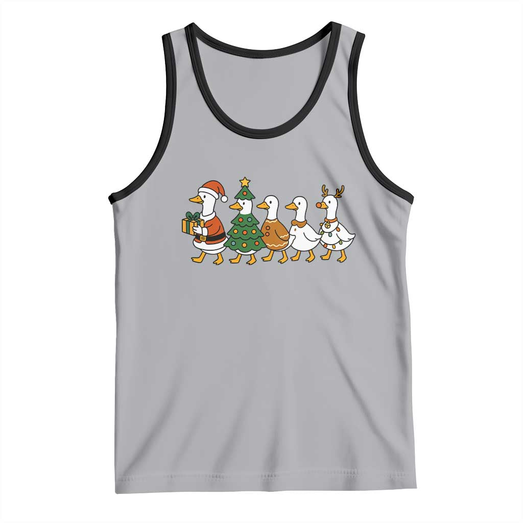 Funny Christmas Silly Goose Poultry Animal Lovers Tank Top TS11 Athletic Heather Black Print Your Wear