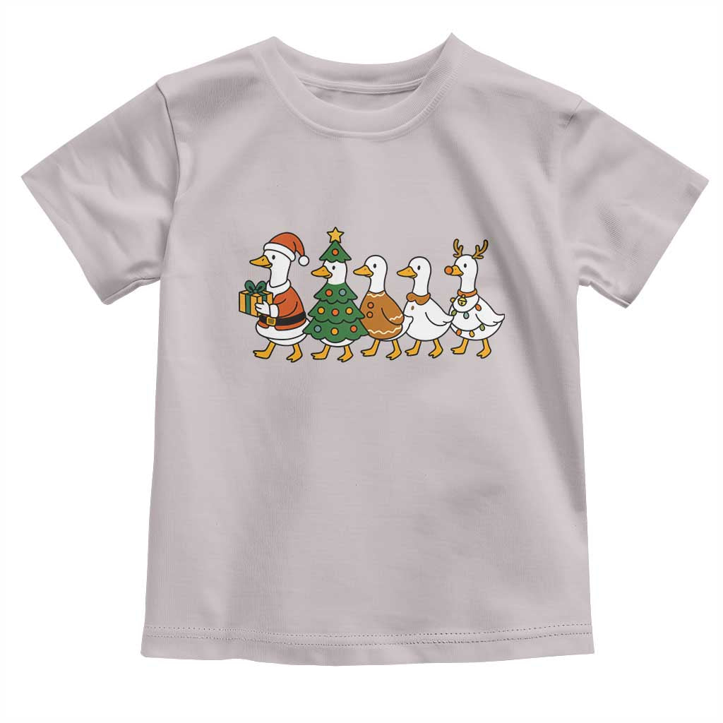 Funny Christmas Silly Goose Poultry Animal Lovers Toddler T Shirt TS11 Ice Gray Print Your Wear