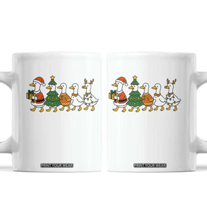 Funny Christmas Silly Goose Poultry Animal Lovers Coffee Mug TS11 White Print Your Wear