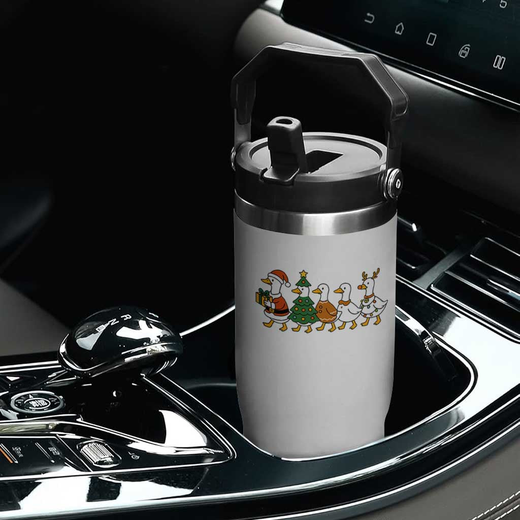 Funny Christmas Silly Goose Poultry Animal Lovers Flip Straw Tumbler TS11 Print Your Wear