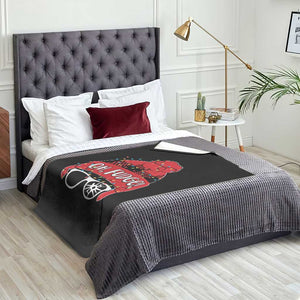 Funny Christmas Movie Throw Blanket Oh Fudge Buffalo Plaid Printed Graphic Beanie Cap Xmas Light TS11 Print Your Wear