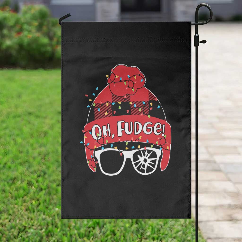Funny Christmas Movie Garden Flag Oh Fudge Buffalo Plaid Printed Graphic Beanie Cap Xmas Light TS11 Print Your Wear