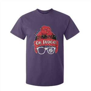 Funny Christmas Movie T Shirt For Kid Oh Fudge Buffalo Plaid Printed Graphic Beanie Cap Xmas Light TS11 Purple Print Your Wear