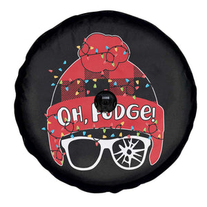 Funny Christmas Movie Spare Tire Cover Oh Fudge Buffalo Plaid Printed Graphic Beanie Cap Xmas Light TS11 Print Your Wear