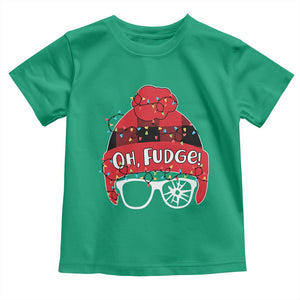 Funny Christmas Movie Toddler T Shirt Oh Fudge Buffalo Plaid Printed Graphic Beanie Cap Xmas Light TS11 Irish Green Print Your Wear