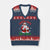 Funny Black Santa Says Six Seven V-Neck Knit Sweater Vest Xmas 67 Meme African American Santa Gen Alpha Slang TS11 Navy Red Print Your Wear