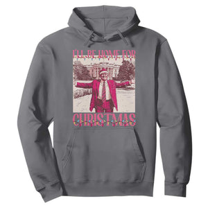 Funny Pink Trump Christmas Hoodie I'll Be Home For Christmas White House TS11 Charcoal Print Your Wear
