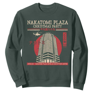 Christmas Nakatomi Plaza Sweatshirt Christmas Party 1988 Noel Vintage Japanese Style TS11 Dark Forest Green Print Your Wear