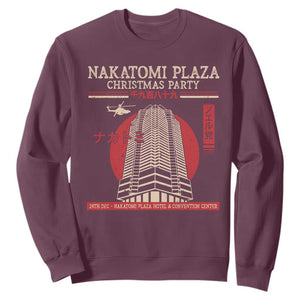 Christmas Nakatomi Plaza Sweatshirt Christmas Party 1988 Noel Vintage Japanese Style TS11 Maroon Print Your Wear