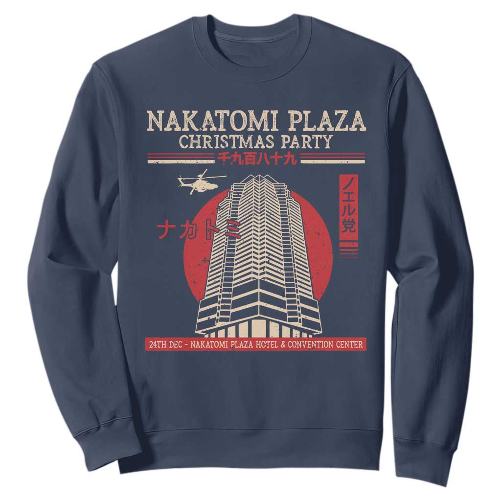 Christmas Nakatomi Plaza Sweatshirt Christmas Party 1988 Noel Vintage Japanese Style TS11 Navy Print Your Wear