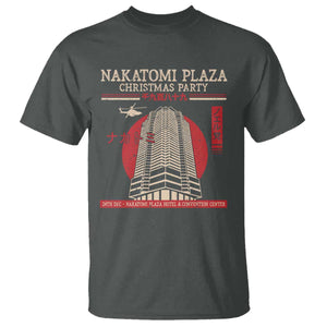Christmas Nakatomi Plaza T Shirt Christmas Party 1988 Noel Vintage Japanese Style TS11 Dark Heather Print Your Wear