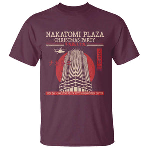 Christmas Nakatomi Plaza T Shirt Christmas Party 1988 Noel Vintage Japanese Style TS11 Maroon Print Your Wear