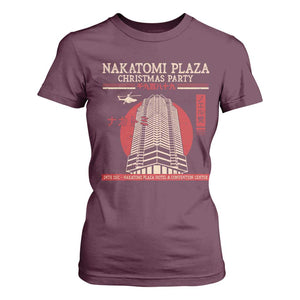 Christmas Nakatomi Plaza T Shirt For Women Christmas Party 1988 Noel Vintage Japanese Style TS11 Maroon Print Your Wear