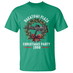 Funny Nakatomi Plaza T Shirt Christmas Party 1988 Xmas Bullet Gun Wreath TS11 Irish Green Print Your Wear