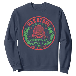 Christmas Nakatomi Plaza Sweatshirt Christmas Party 1988 Never Forget Xmas Mistletoe TS11 Navy Print Your Wear