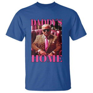 Funny Pink Leopard President Trump T Shirt Daddy's Home White House US Election 2024 TS11 Royal Blue Print Your Wear