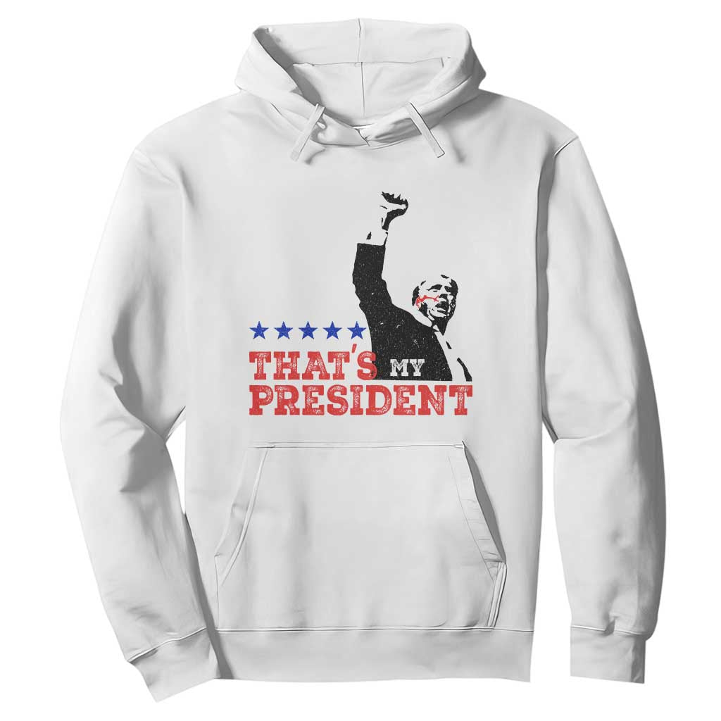 That's My President Trump 2024 Hoodie President 45 And 47 US Election TS11 White Print Your Wear
