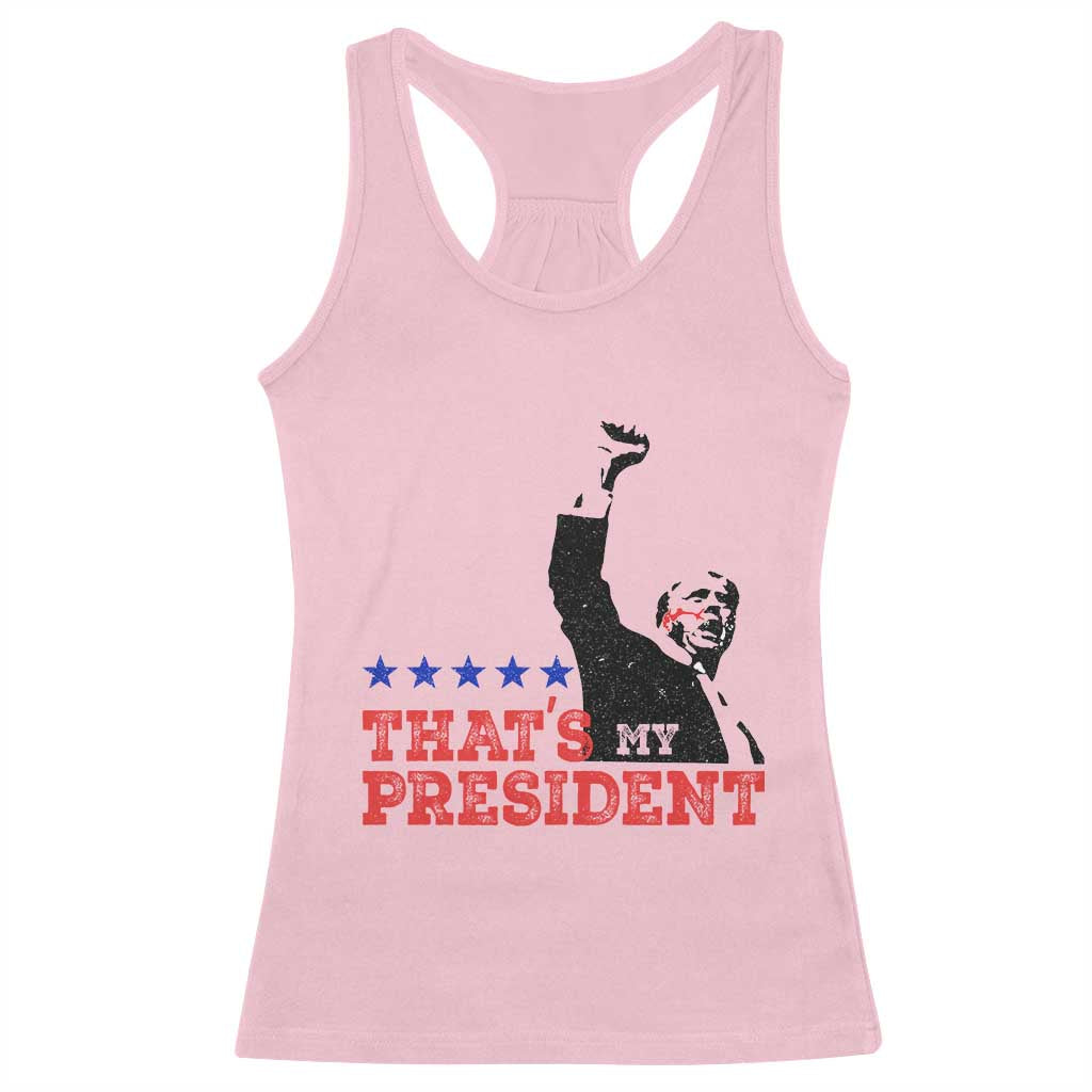 That's My President Trump 2024 Racerback Tank Top President 45 And 47 US Election TS11 Light Pink Print Your Wear