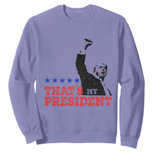 That's My President Trump 2024 Sweatshirt President 45 And 47 US Election TS11 Violet Print Your Wear