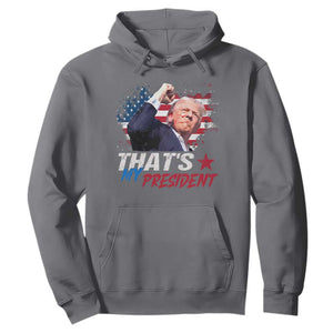 That's My President Trump 2024 Hoodie Vintage American Flag TS11 Charcoal Print Your Wear