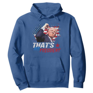 That's My President Trump 2024 Hoodie Vintage American Flag TS11 Royal Blue Print Your Wear