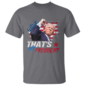 That's My President Trump 2024 T Shirt Vintage American Flag TS11 Charcoal Print Your Wear