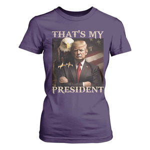 That's My President Trump 2024 T Shirt For Women President 45 And 47 US Election Eagle TS11 Purple Print Your Wear