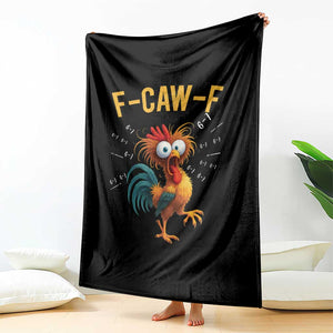 Funny F Caw F 67 Meme Throw Blanket Cartoon Rooster Chicken Poultry Humor TS11 Print Your Wear