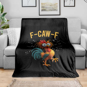 Funny F Caw F 67 Meme Throw Blanket Cartoon Rooster Chicken Poultry Humor TS11 Print Your Wear