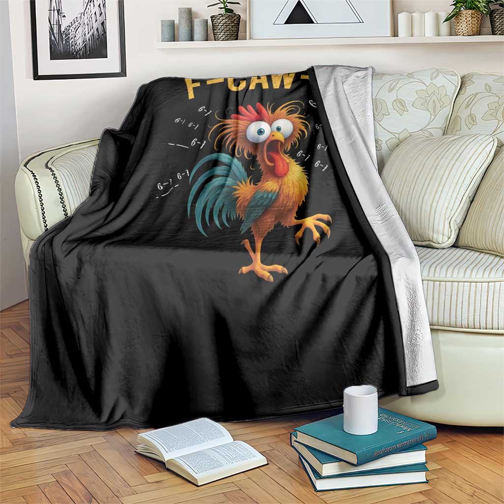 Funny F Caw F 67 Meme Throw Blanket Cartoon Rooster Chicken Poultry Humor TS11 Print Your Wear
