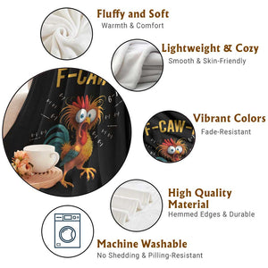 Funny F Caw F 67 Meme Throw Blanket Cartoon Rooster Chicken Poultry Humor TS11 Print Your Wear