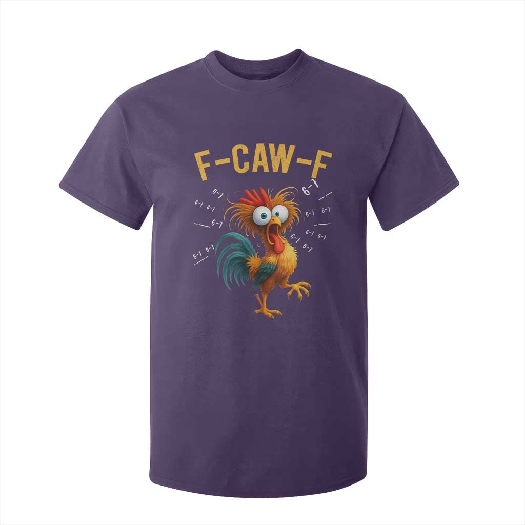 Funny F Caw F 67 Meme T Shirt For Kid Cartoon Rooster Chicken Poultry Humor TS11 Purple Print Your Wear