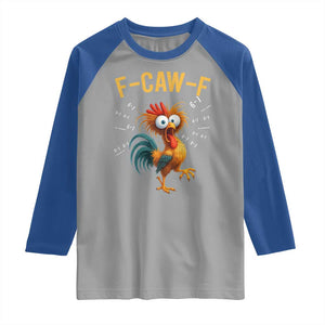 Funny F Caw F 67 Meme Raglan Shirt Cartoon Rooster Chicken Poultry Humor TS11 Sport Gray Royal Print Your Wear