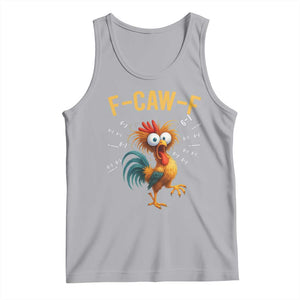 Funny F Caw F 67 Meme Tank Top Cartoon Rooster Chicken Poultry Humor TS11 Athletic Heather Print Your Wear