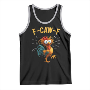 Funny F Caw F 67 Meme Tank Top Cartoon Rooster Chicken Poultry Humor TS11 Black Athletic Heather Print Your Wear