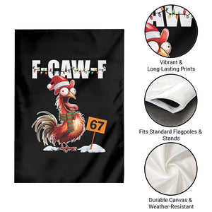 Funny F Caw F 67 Meme Christmas Garden Flag Xmas Cartoon Rooster Chicken Poultry Humor TS11 Print Your Wear
