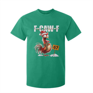 Funny F Caw F 67 Meme Christmas T Shirt For Kid Xmas Cartoon Rooster Chicken Poultry Humor TS11 Irish Green Print Your Wear