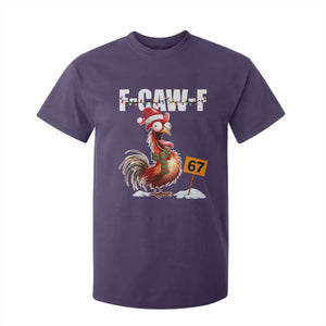 Funny F Caw F 67 Meme Christmas T Shirt For Kid Xmas Cartoon Rooster Chicken Poultry Humor TS11 Purple Print Your Wear