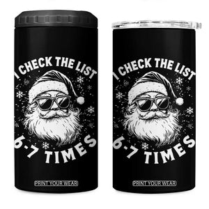67 Meme Christmas Santa 4 in 1 Can Cooler Tumbler Funny I Check The List 67 Times TS11 One Size: 16 oz Black Print Your Wear