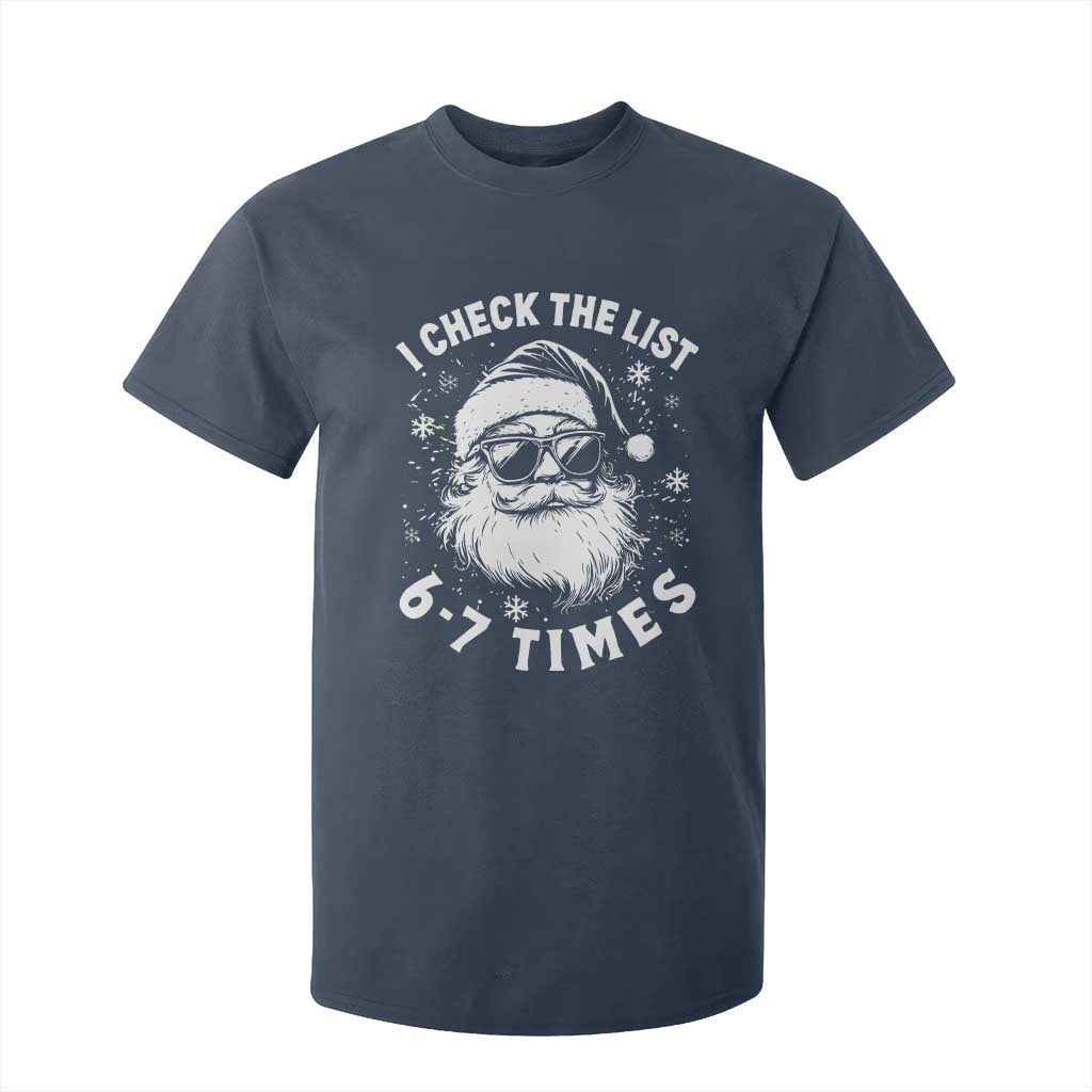 67 Meme Christmas Santa T Shirt For Kid Funny I Check The List 67 Times TS11 Navy Print Your Wear