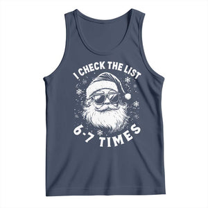 67 Meme Christmas Santa Tank Top Funny I Check The List 67 Times TS11 Navy Print Your Wear