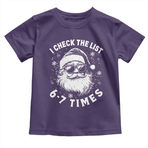 67 Meme Christmas Santa Toddler T Shirt Funny I Check The List 67 Times TS11 Purple Print Your Wear