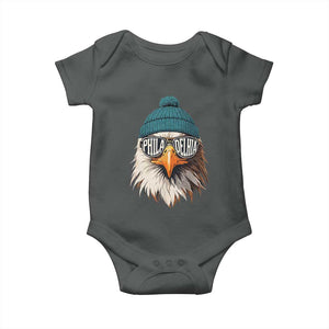 Funny PFE Game Day Baby Onesie Green Sunglasses Football Lover TS11 Dark Heather Print Your Wear