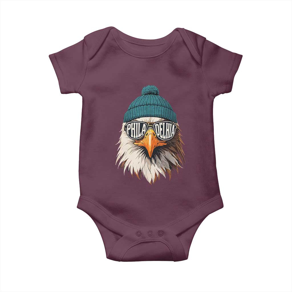 Funny PFE Game Day Baby Onesie Green Sunglasses Football Lover TS11 Maroon Print Your Wear